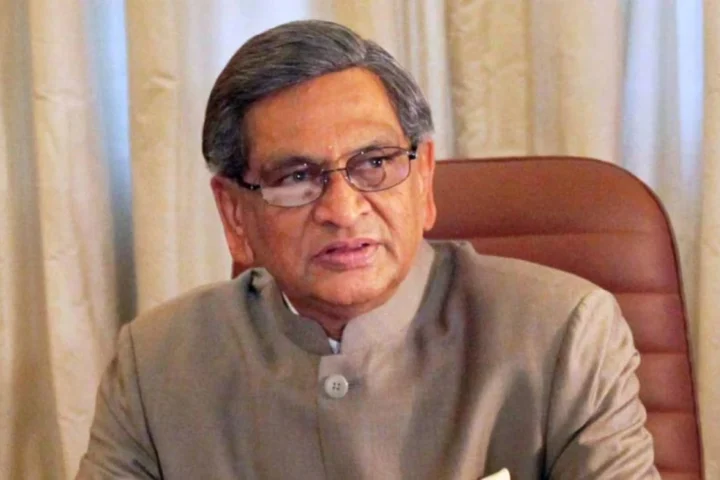 Portrait of S.M. Krishna, renowned Indian politician and statesman, known for his contributions to Indian governance and diplomacy.