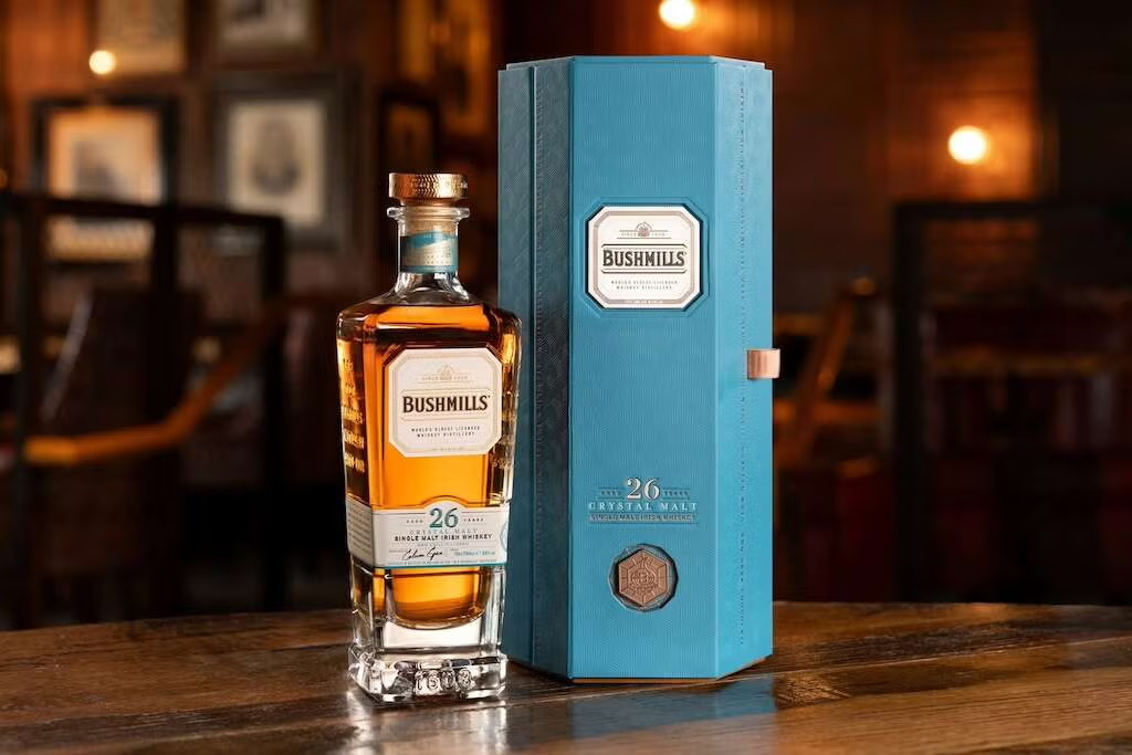 Bushmills limited-edition experimental whiskey bottle with unique cask finishes.