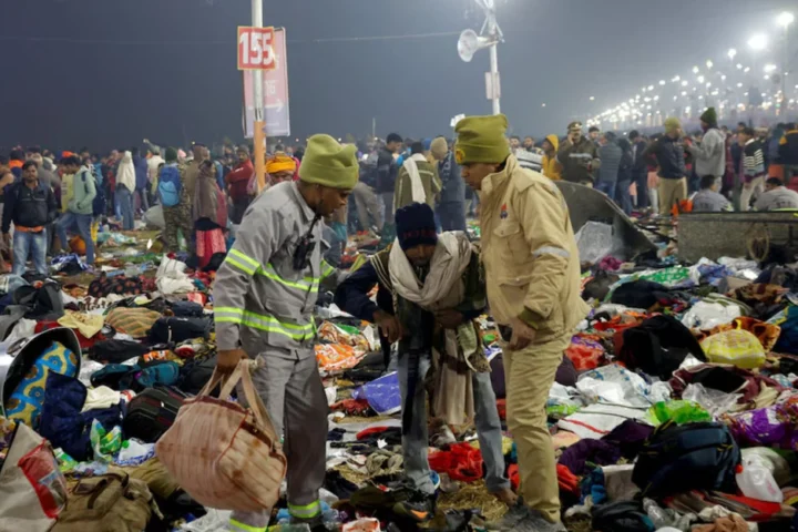 Fatal stampede at Kumbh Mela 2025, with dozens of pilgrims feared dead in the tragic incident.