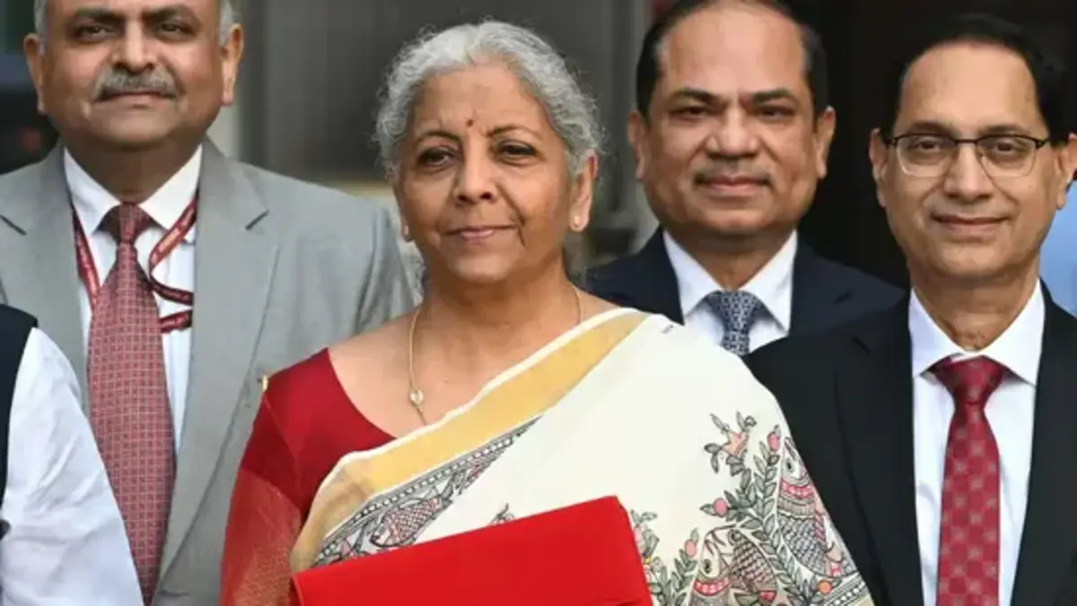 Finance Minister Nirmala Sitharaman presenting the Union Budget 2025, focusing on potential relief measures for the middle class and economic reforms.