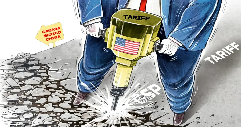 China imposes 15-25% tariffs on US imports, escalating the trade war and affecting key industries.