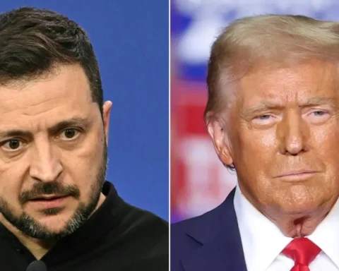 Donald Trump and Ukraine’s President Zelensky in a growing political dispute, heightening tensions between the U.S. and Ukraine.