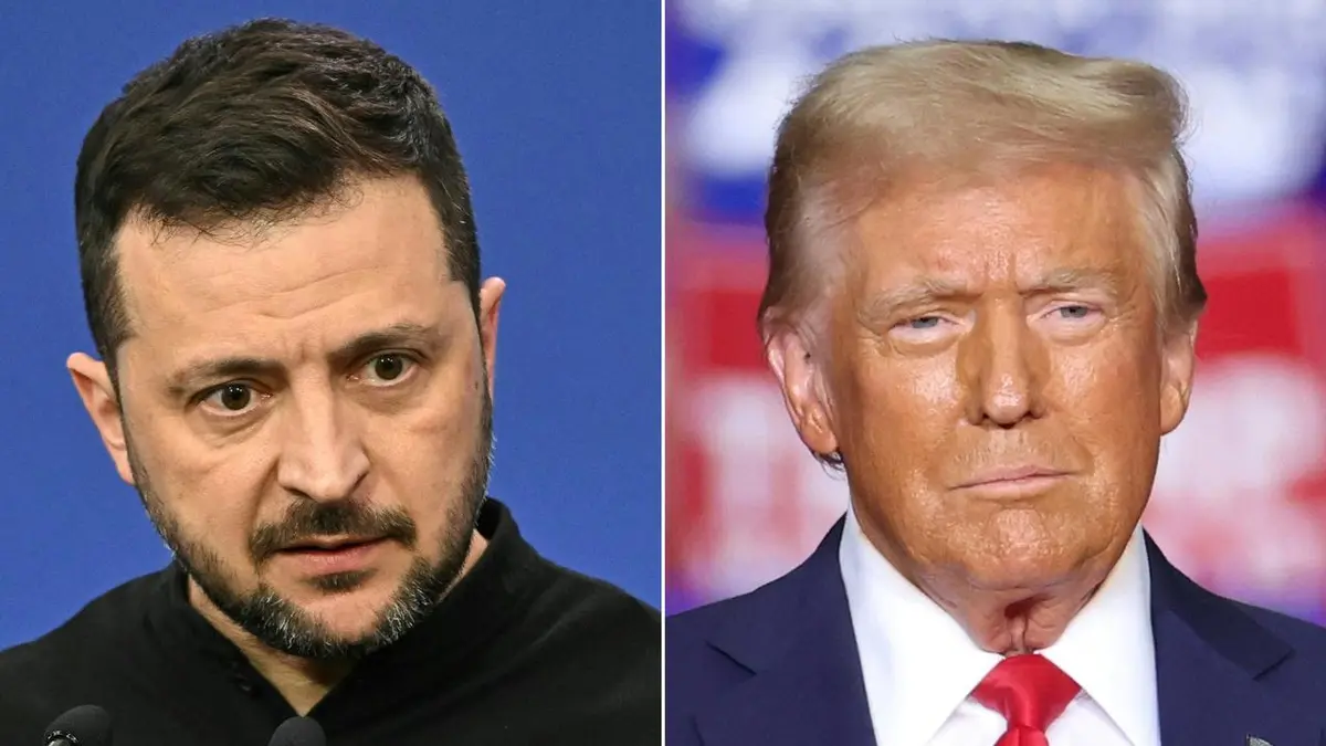 Donald Trump and Ukraine’s President Zelensky in a growing political dispute, heightening tensions between the U.S. and Ukraine.