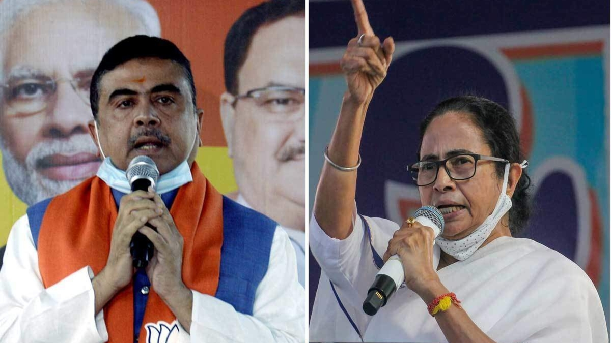 West Bengal CM Mamata Banerjee speaking at an Eid event, addressing religious unity and accusing BJP of divisive politics.
