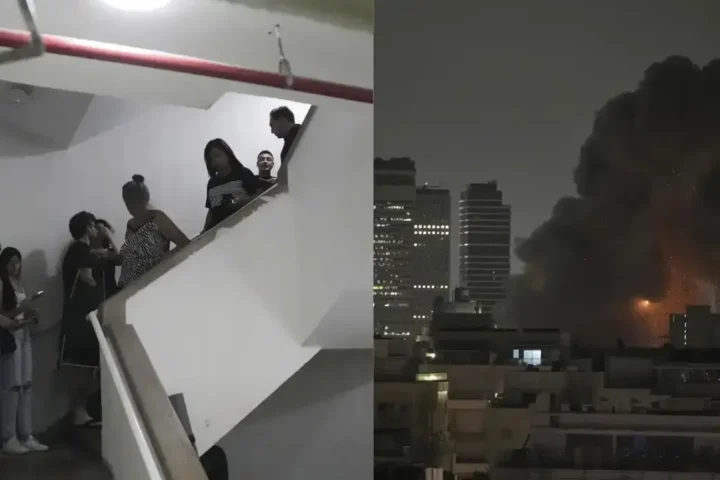 Smoke rises after Israeli airstrike in Tehran as India evacuates students amid escalating Iran-Israel conflict, June 2025.