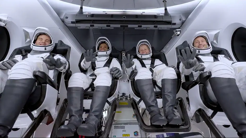 Shubhanshu Shukla aboard SpaceX Dragon capsule docking with ISS during Axiom 4 Mission