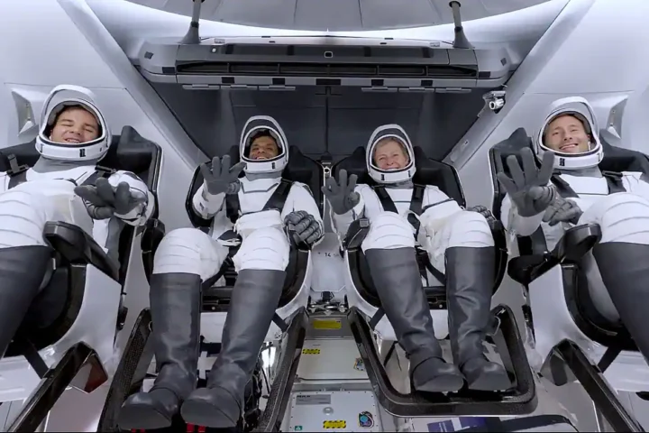 Shubhanshu Shukla aboard SpaceX Dragon capsule docking with ISS during Axiom 4 Mission