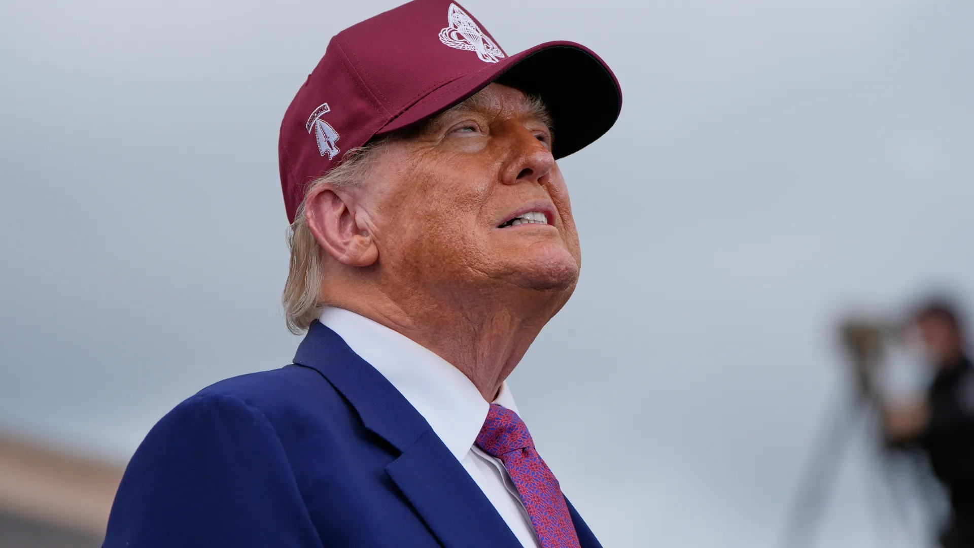 Donald Trump speaking at Fort Bragg during US Army anniversary, addressing immigration protests and announcing military deployment to Los Angeles.