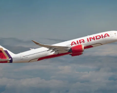 Air India upgraded Boeing 777-300ER aircraft operating on the Delhi–Melbourne international route